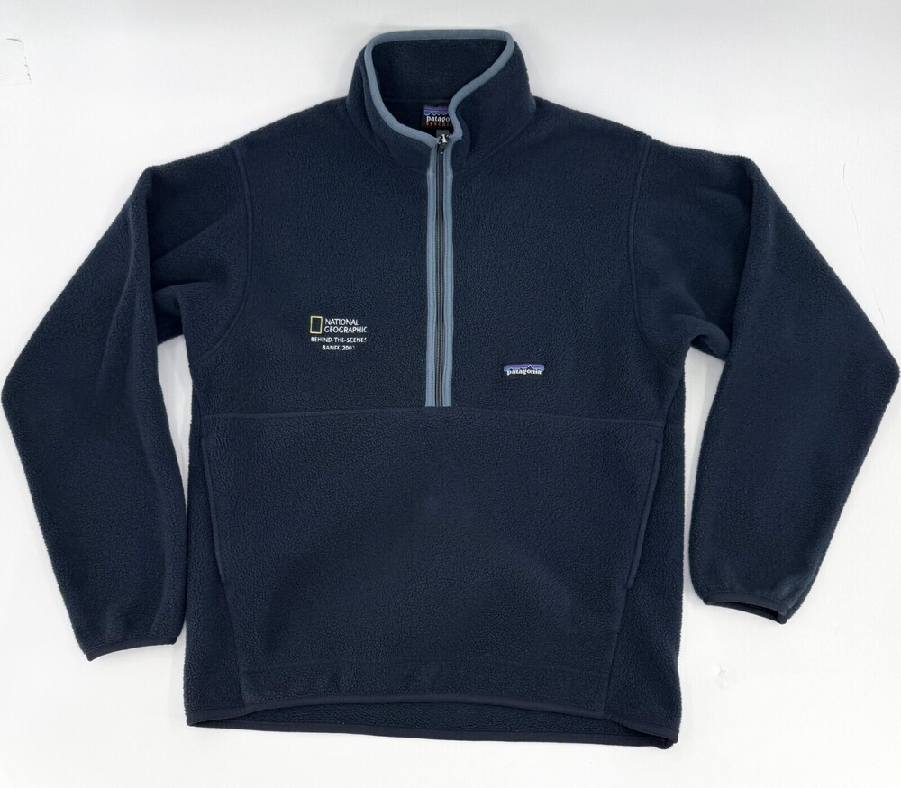 Vintage Patagonia Synchilla Pullover Mens Medium 1/4 Zip Nat Geo Banff 2001